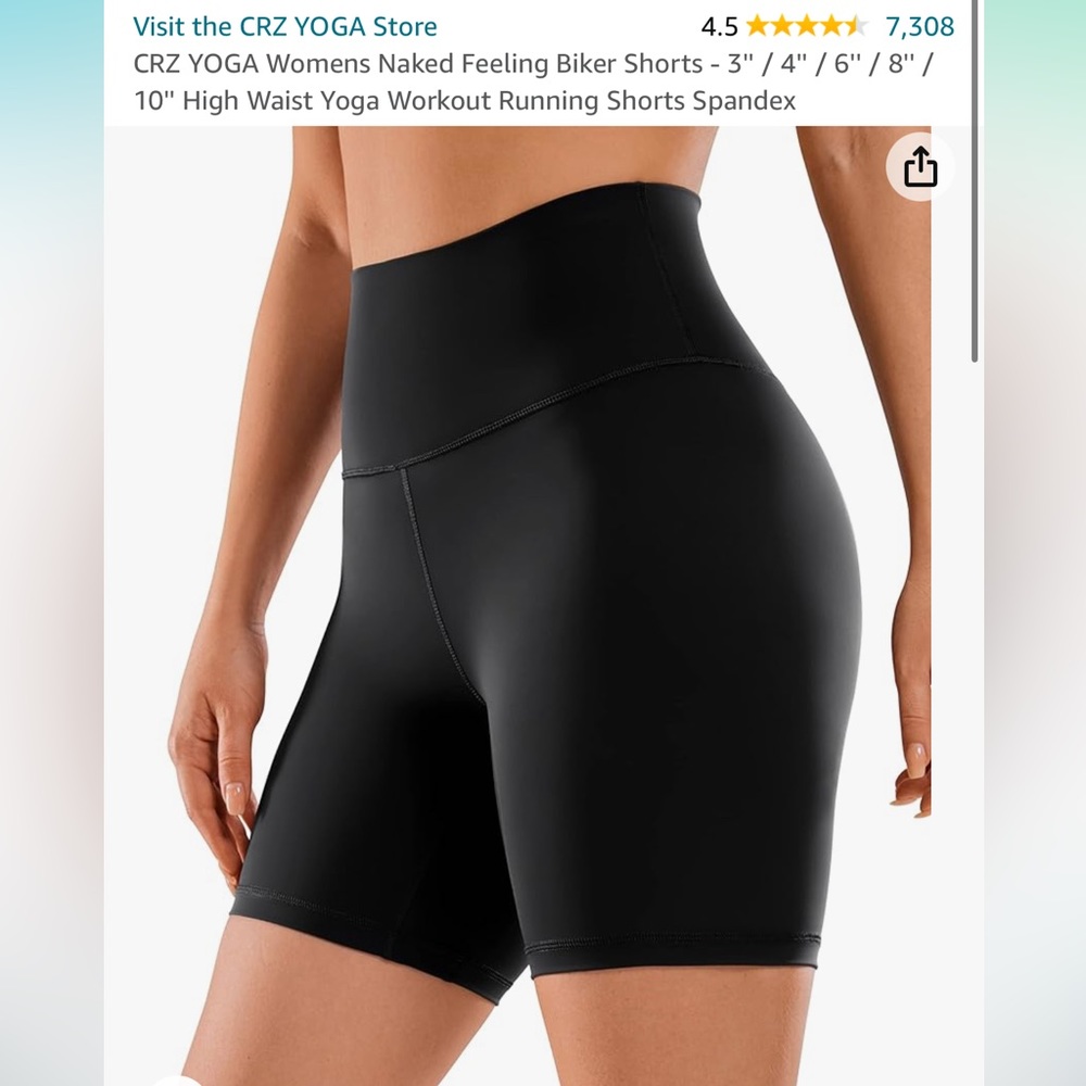 CRZ YOGA Womens Naked Feeling Biker Shorts